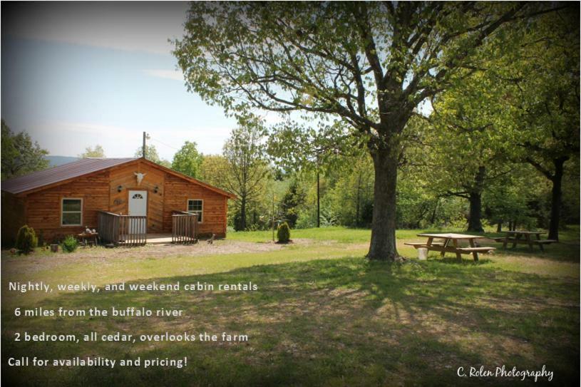 Cedar Cabin Located On A Buffalo Farm Marshall Exterior photo
